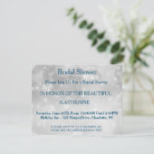 白い輝フェイクくファブ紙吹雪キラキラ点 招待状 (スタンド正面)