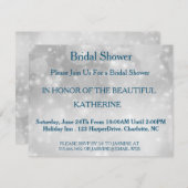 白い輝フェイクくファブ紙吹雪キラキラ点 招待状 (正面/裏面)