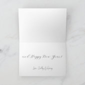 白い輪郭を持つメリークリスマスブラウンのムース シーズンカード (内部)