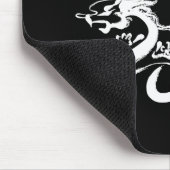 白い辰年の2012年の書道 マウスパッド (コーナー)