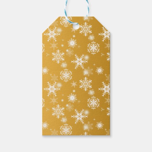 白い透かし雪。 ギフトタグ (正面)