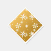 白い透かし雪。 スタンダードカクテルナプキン (角)