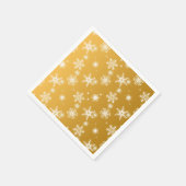 白い透かし雪。 スタンダードカクテルナプキン (角)