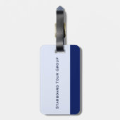 白い遊航船はデッキの旅行者を覆いました ラゲッジタグ (裏面縦)