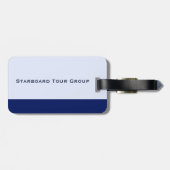 白い遊航船はデッキの旅行者を覆いました ラゲッジタグ (裏面横)