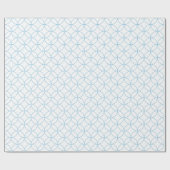 白い重なり合う円に淡い青 ラッピングペーパー (フラット)
