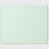 白い重なり合う円の緑（淡色） ラッピングペーパー (フラット)