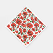 白い野に咲くケシの赤 スタンダードランチョンナプキン (角)