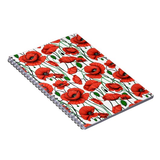 白い野に咲くケシの赤 ノートブック (右側)