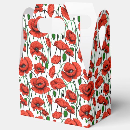 白い野に咲くケシの赤 フェイバーボックス (見開き)