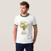 白い野の花のブーケ Tシャツ (正面フル)