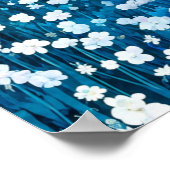 白い野の花の魔法の森 ポスター (角)