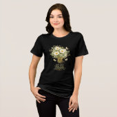 白い野の花束 トライブレンドTシャツ (正面全面)