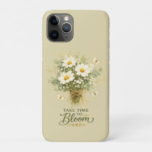 白い野の花束 iPhone 11 PROケース
