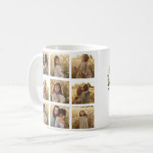 白い野数々の花ハートシンプル写真エレガント コーヒーマグカップ (正面左)