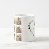 白い野数々の花ハートシンプル写真エレガント コーヒーマグカップ (中央)