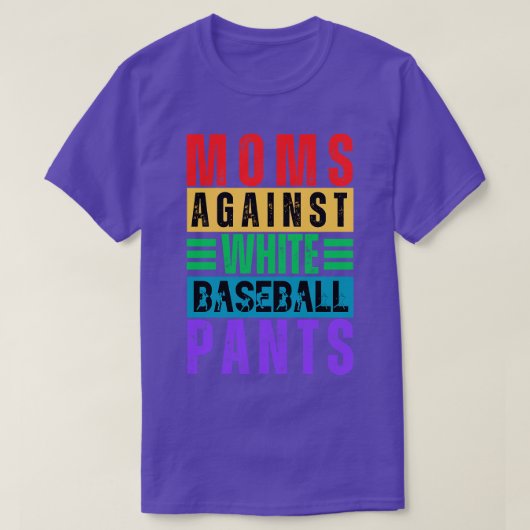 白い野球パンツに対するママ11 Tシャツ (デザイン正面)