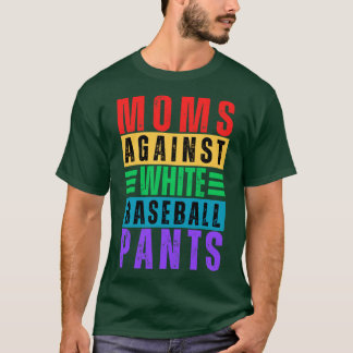 白い野球パンツに対するママ13 Tシャツ