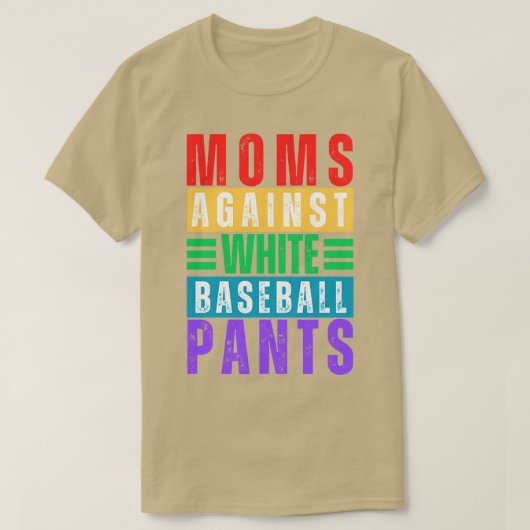 白い野球パンツに対するママ15 Tシャツ (デザイン正面)