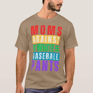 白い野球パンツに対するママ15 Tシャツ