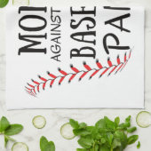 白い野球パンツに対するママ キッチンタオル (折り畳み)