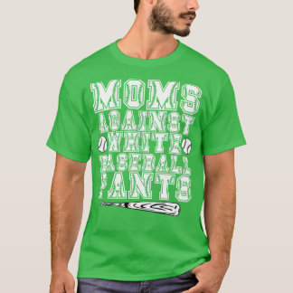 白い野球パンツに対するママ Tシャツ