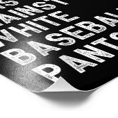 白い野球パンツに対するモムズ – おもしろい野球 フォトプリント            (角)