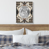 白い野生のキノコ独自の写真を作成 キャンバスプリント (インサイチュ (寝室))