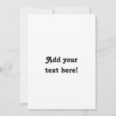 白い野生の花のカード サンキューカード (裏面)