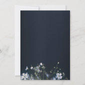 白い野生の花の死別は感謝していしています サンキューカード (裏面)