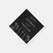 白い野生の花 | Boho Chic 結婚's スタンダードカクテルナプキン (角)