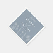 白い野生の花 | Boho Chic 結婚's スタンダードカクテルナプキン (角)