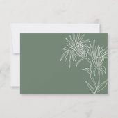 白い野生の花 | Boho Chic 結婚's 出欠カード (裏面)