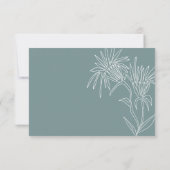 白い野生の花 | Boho Chic 結婚's 出欠カード (裏面)