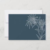 白い野生の花 | Boho Chic 結婚's 出欠カード (裏面)