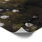 白い野絵画草牧草地ヴィンテージ ポスター (角)