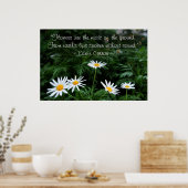 白い野花のポスター ポスター (キッチン)