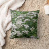 白い野草枕 クッション (ブランケット)
