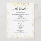 白い金ゴールドの輝く結婚式のプログラムの詳細 (正面)