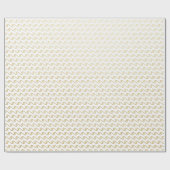 白い金ゴールドストライプ線の緩和曲線 ラッピングペーパー (フラット)