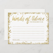白い金ゴールドフェイクグリッターのアドバイス アドバイスカード (正面/裏面)