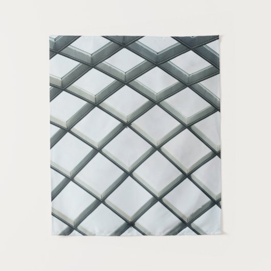 白い金属とガラスドーム天井 タペストリー (正面)