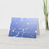 白い金落書きのクリスマスの休日 シーズンカード (裏面)