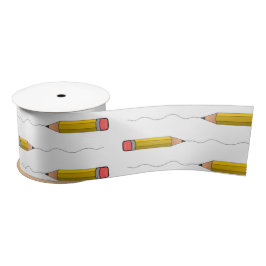 白い鉛筆で書き直す サテンリボン