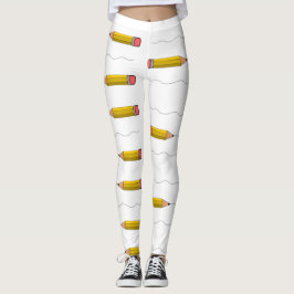 白い鉛筆で書き直す レギンス