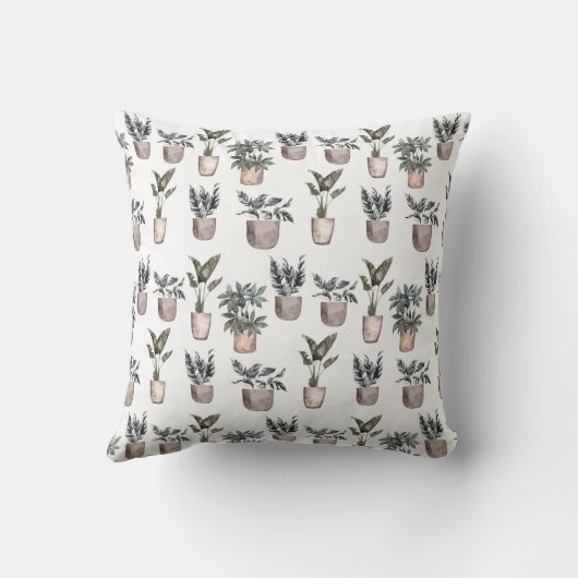 白い鉢植え クッション (裏面)