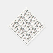 白い鉢植え スタンダードカクテルナプキン (角)