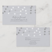 白い銀のストリングラモダンイトが友人を参照 紹介カード (正面/裏面)