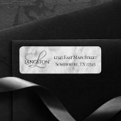 白い銀エレガント色とグレーのテクスチャ付き大理石 ラベル