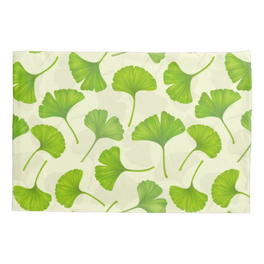 白い銀杏 枕カバー (裏面-左)